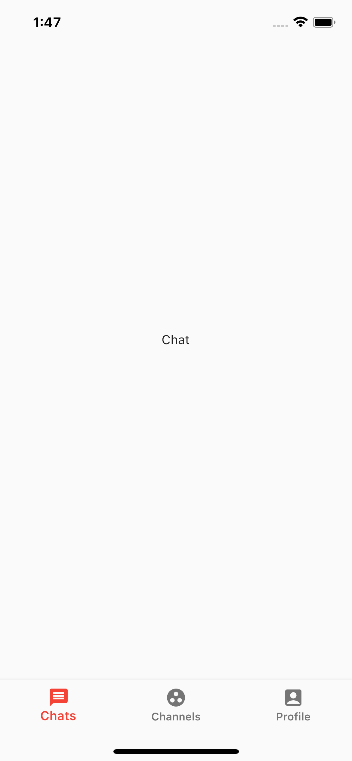 Flutter Simple chat UI 실행 화면 02