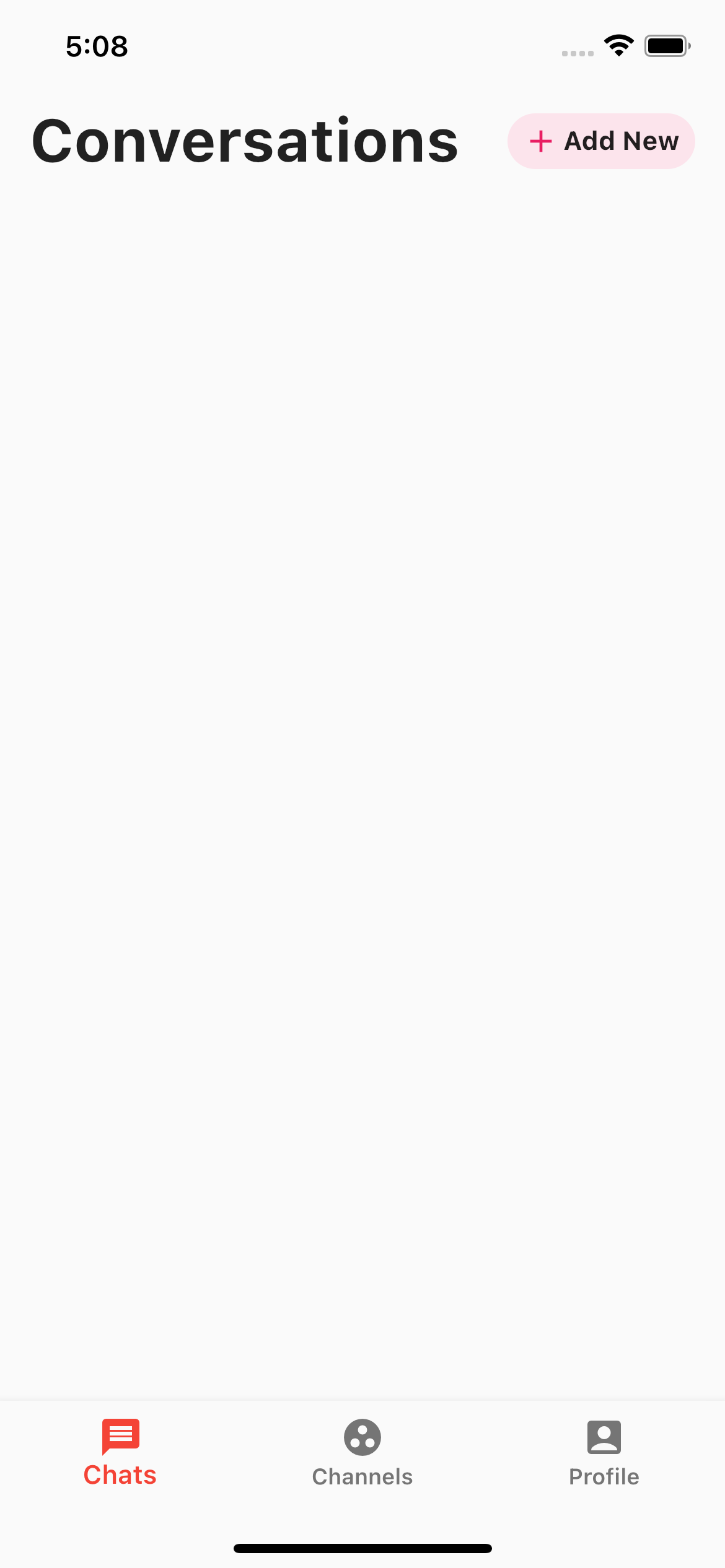 Flutter Simple chat UI 실행 화면 04