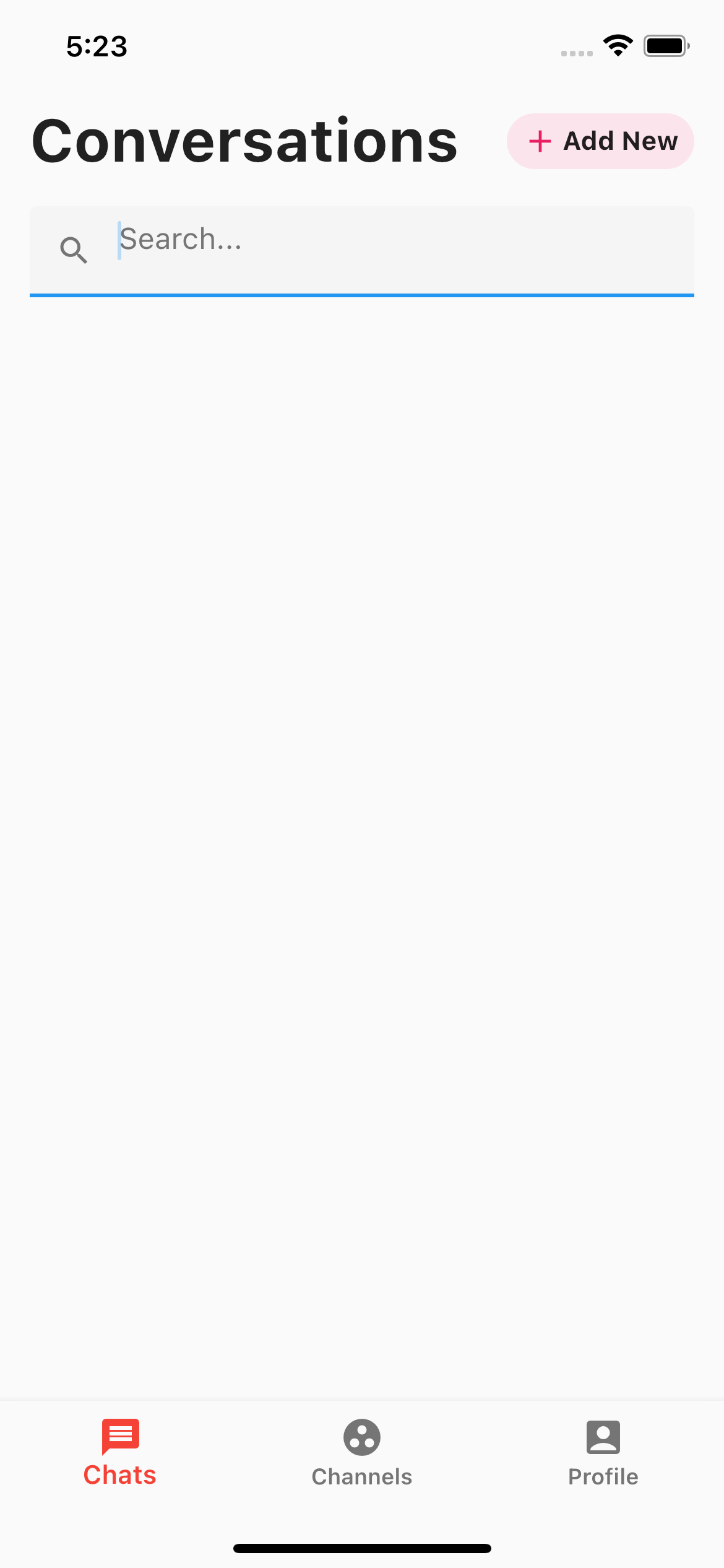 Flutter Simple chat UI 실행 화면 05