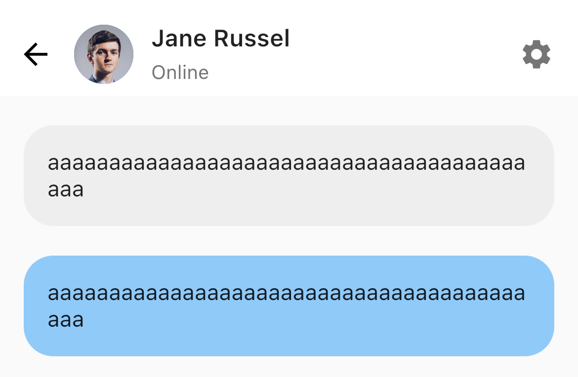 Flutter Simple chat UI ex 10-04 origin