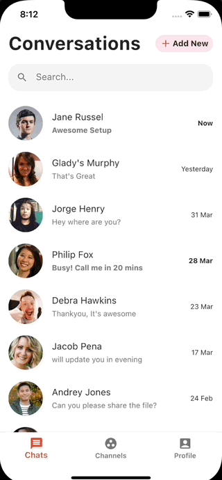 Flutter Simple chat UI ex 10-10